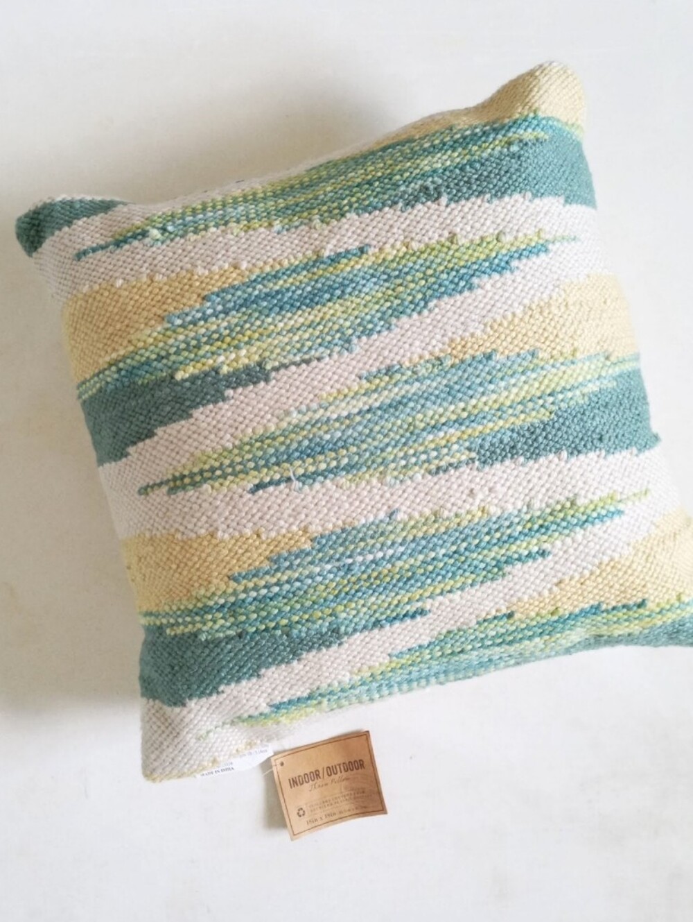World Market indoor/outdoor textured Southwestern style throw pillow